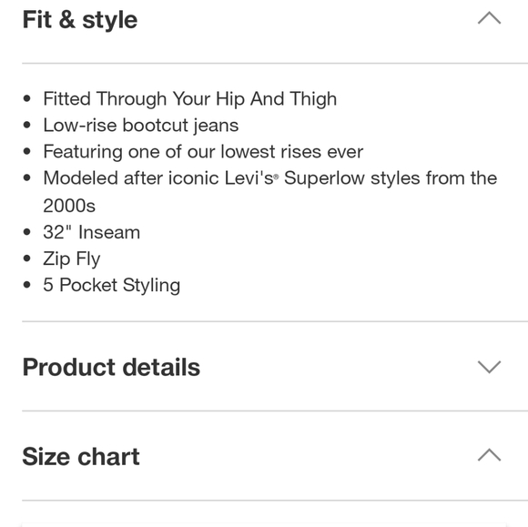 New Women's Levi's Super Low Rise Boot Cut Jeans All Alone 25 - Picture 3 of 5